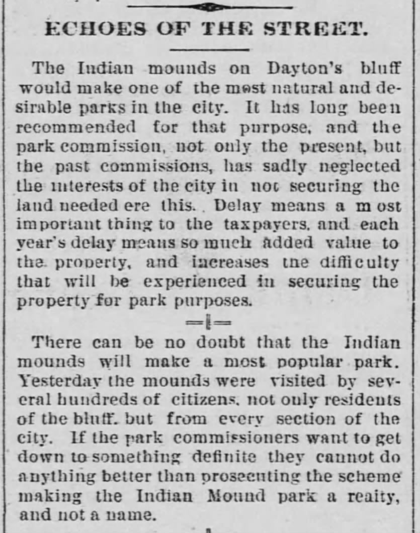 Movement for Indian Mounds Park 1892.jpg