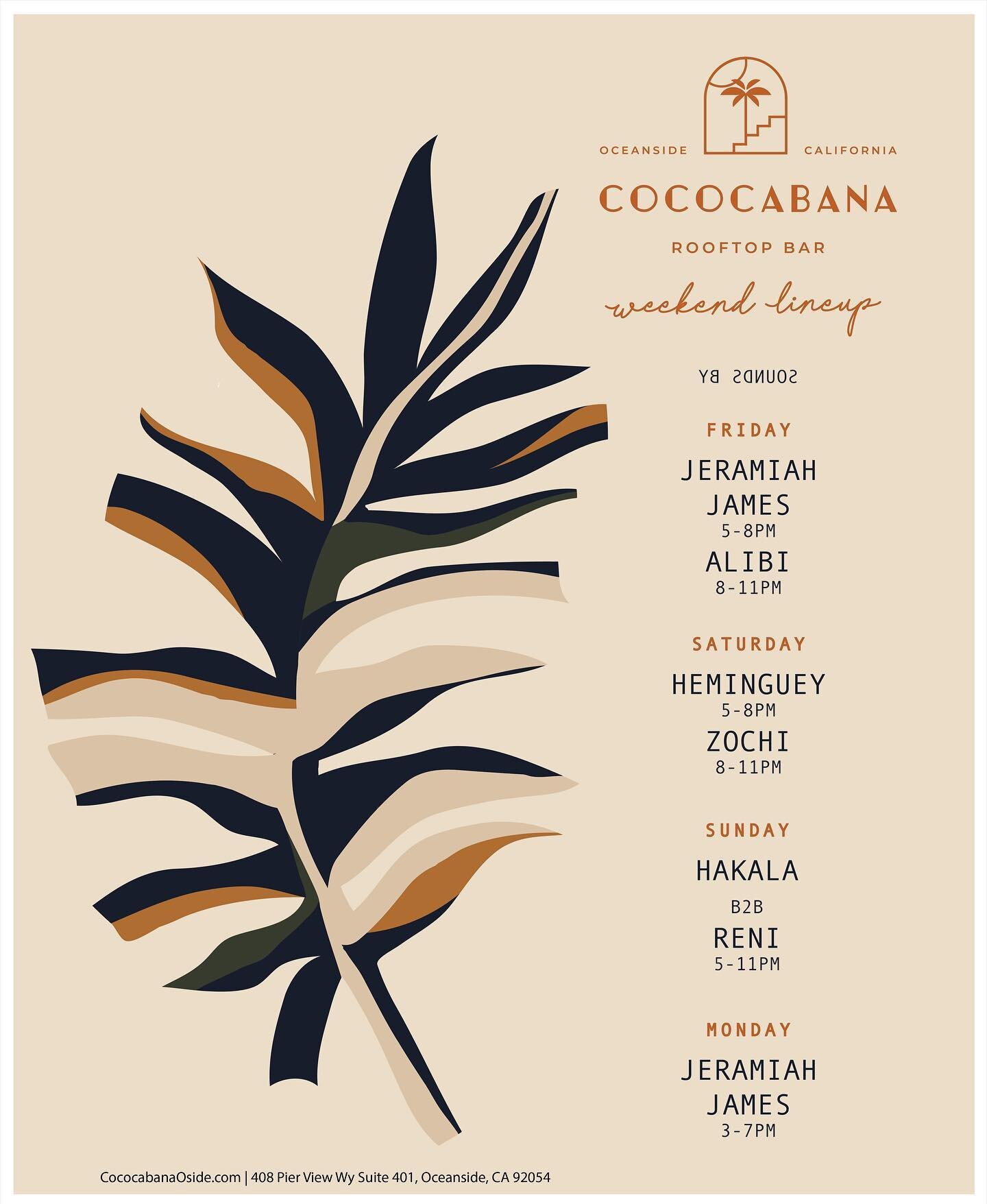 what better way to spend labor day weekend than vibing to house music at the new @cococabanaoside rooftop bar? i really don&rsquo;t think there&rsquo;s a better alternative. i&rsquo;ll be making my cali debut this sunday b2b with the amazing @hakala_