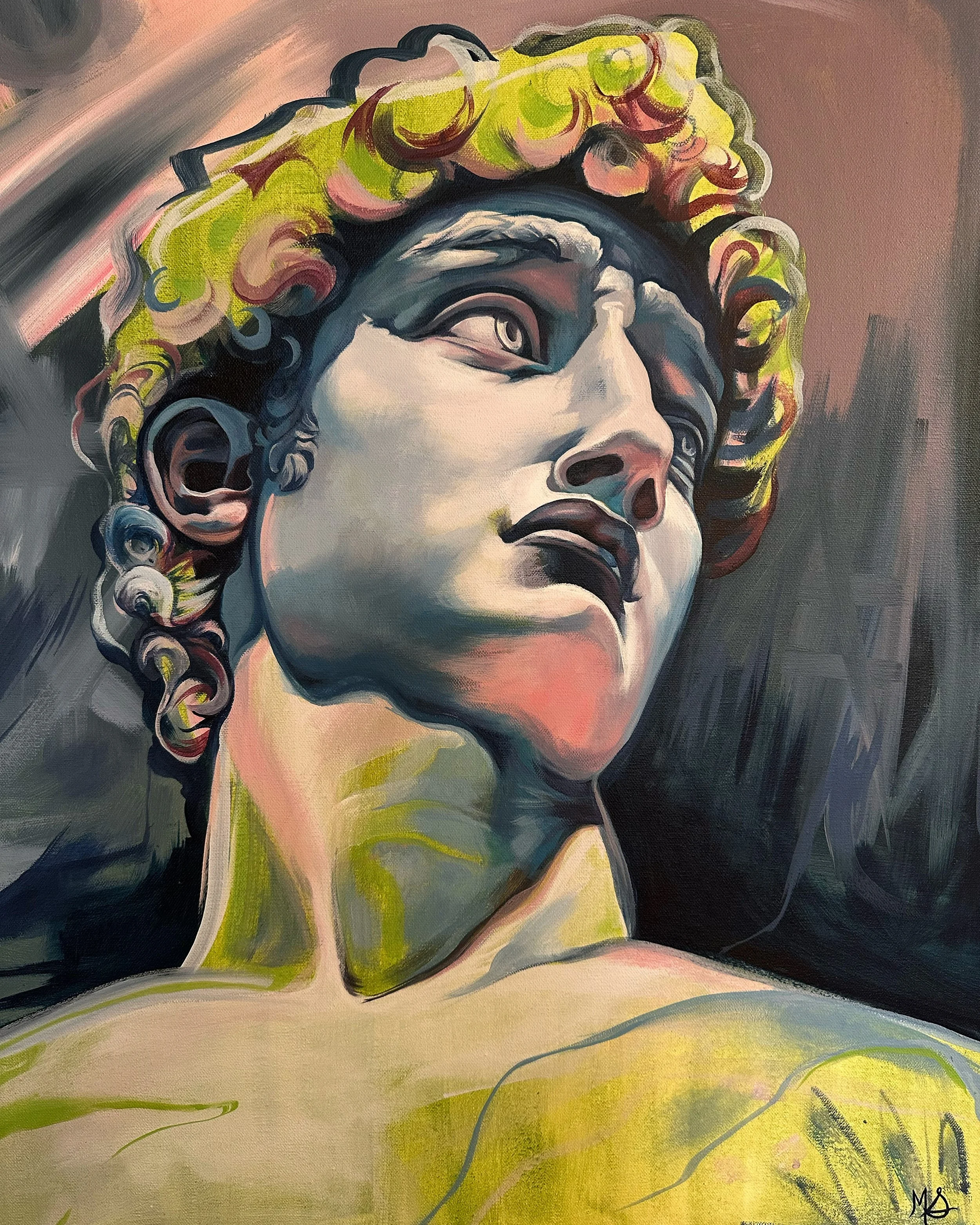David. 24" x 30". Acrylic on Canvas. 2023.