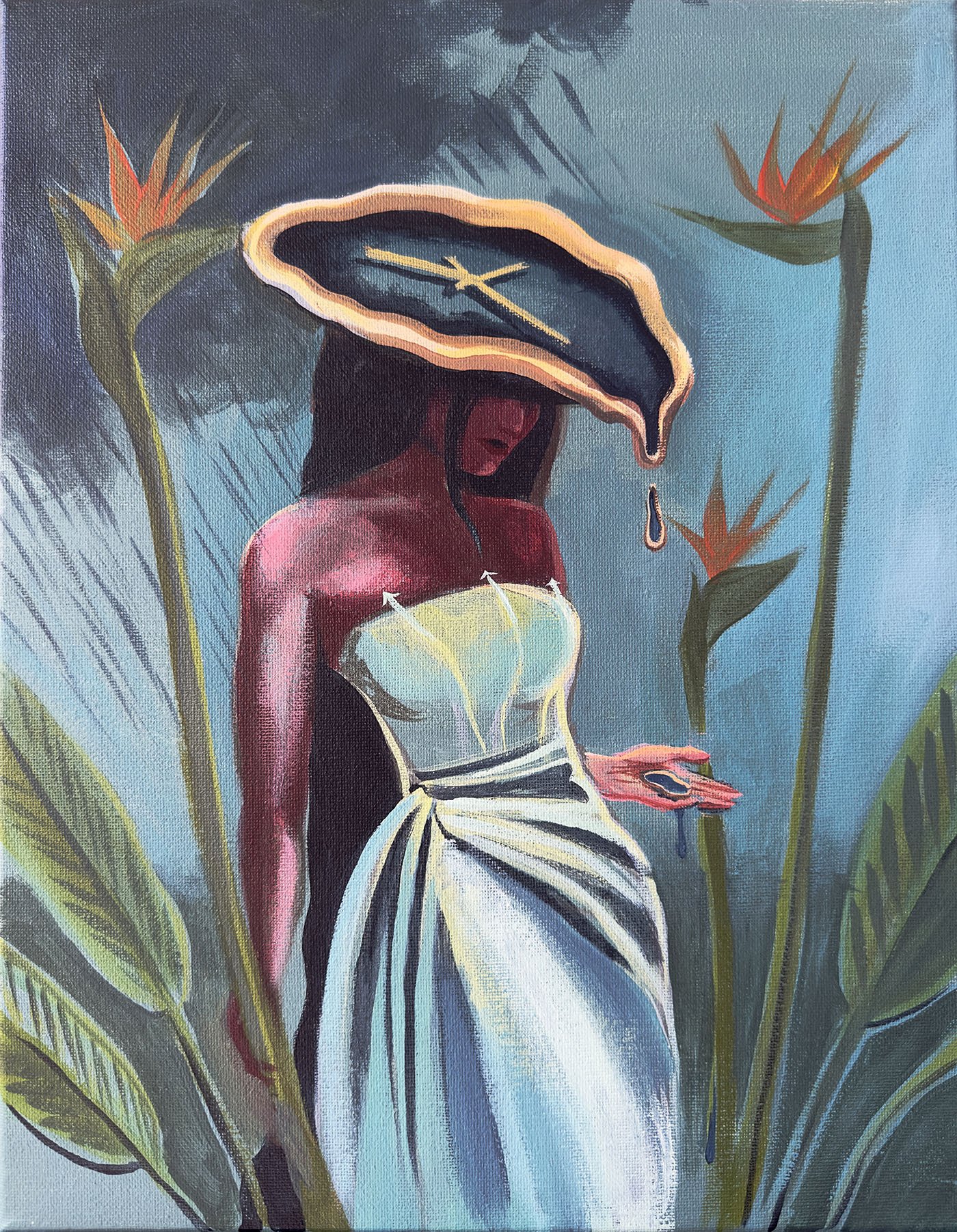 Ode to Dalí. 11" x 14". Acrylic on Canvas. 2025. 