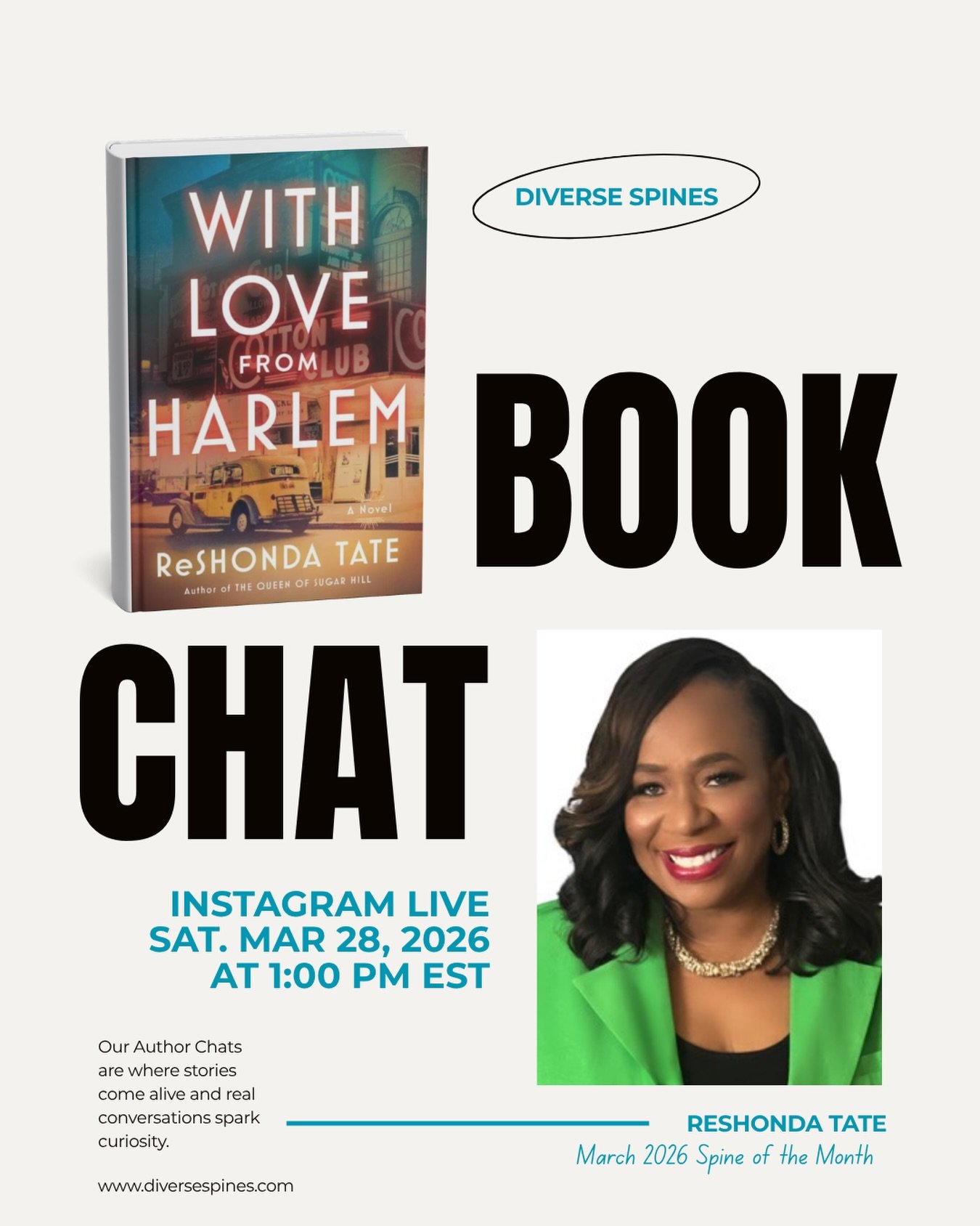 We spent Women&rsquo;s History Month in Harlem, and now it&rsquo;s time to talk about this unforgettable story. 

Our March Spine of the Month, WITH LOVE FROM HARLEM by @reshonda_tate , gave me something I didn&rsquo;t even know I needed. I absolutel