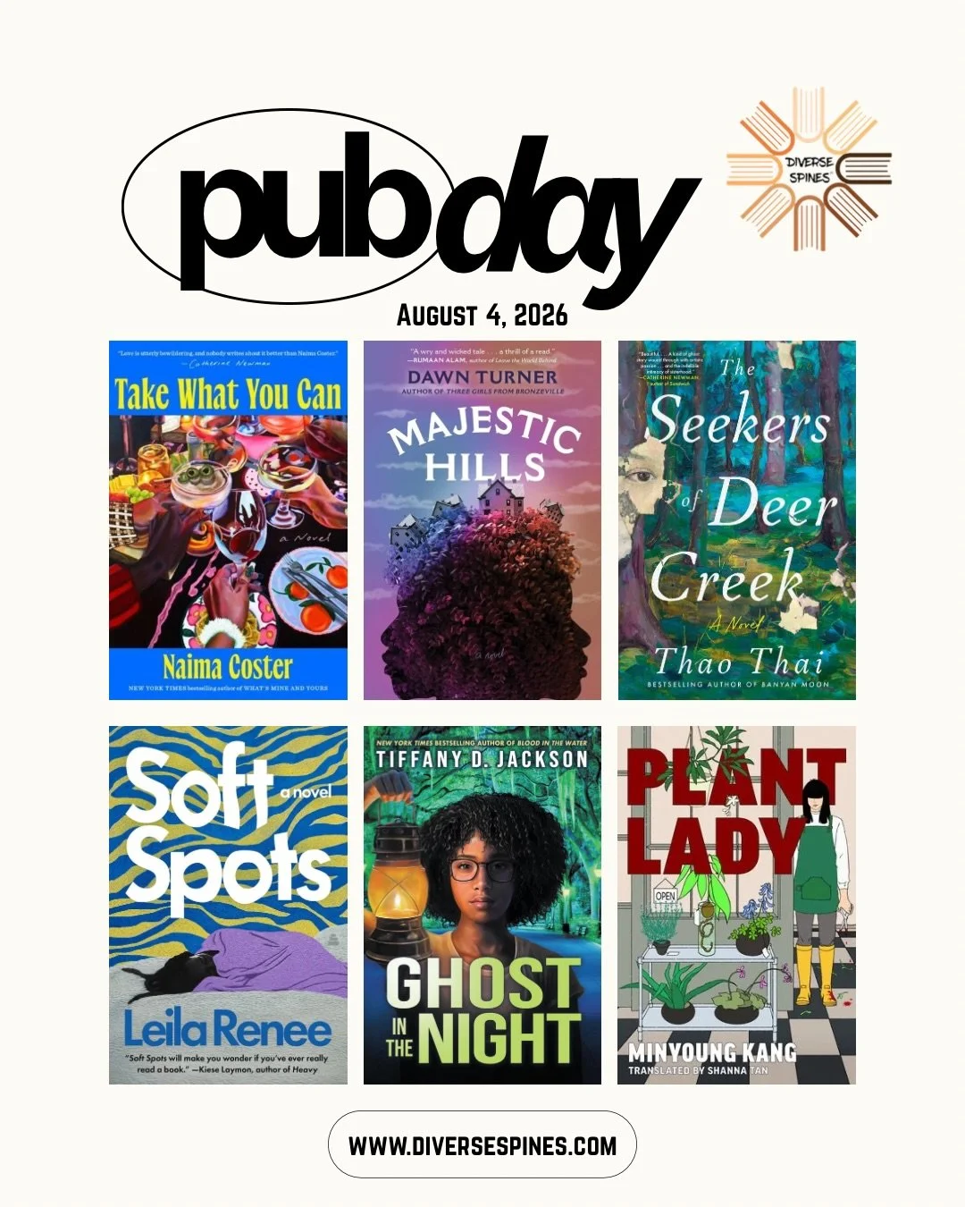 Happy Pub Day to all of today&rsquo;s authors! 📚✨
There are so many great books landing on bookshelves today. Here&rsquo;s to discovering new stories, unforgettable characters, and finding your next diverse read. 

Which of these books is calling yo