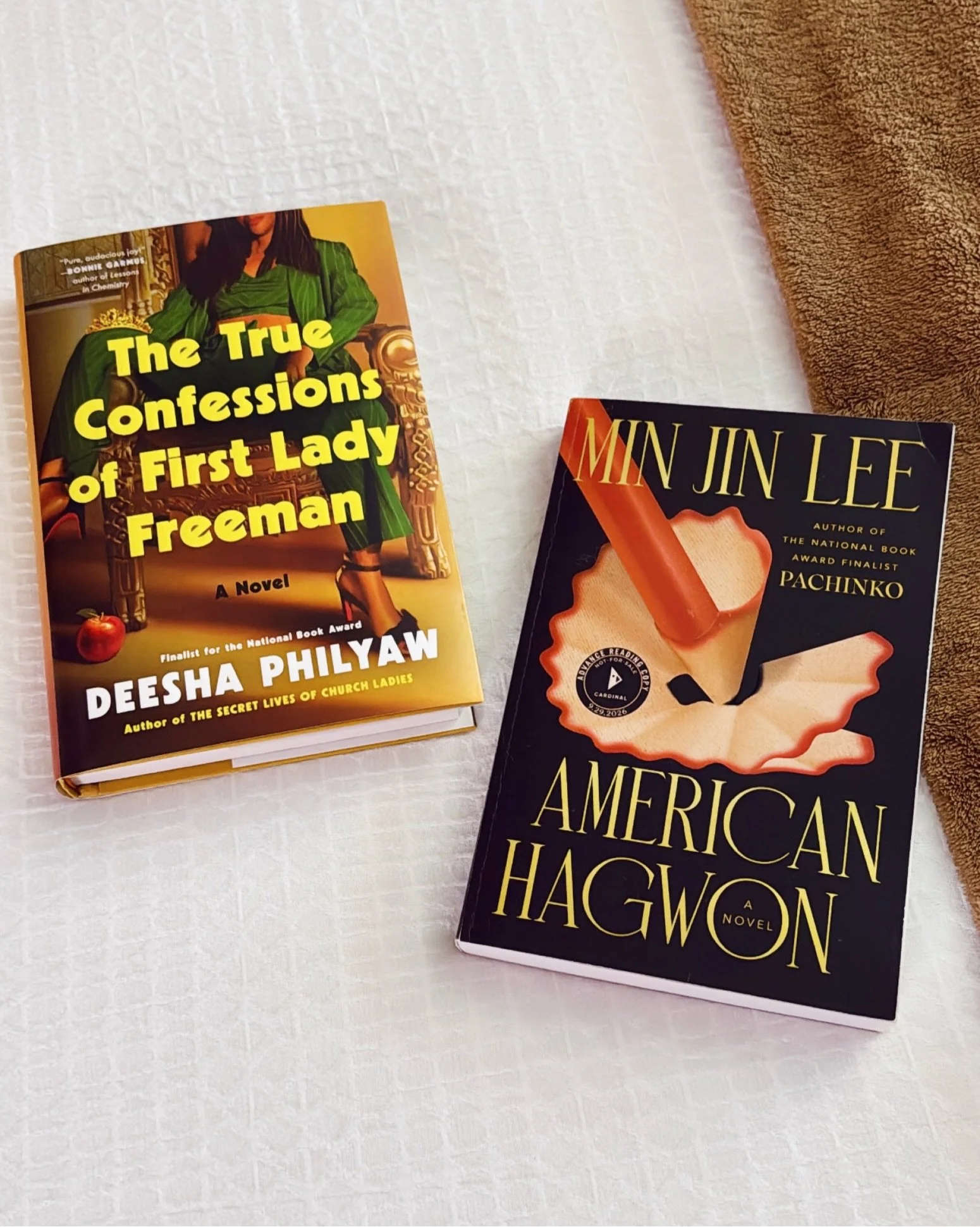 Happy Pub Day to two of our most anticipated reads of the year!! 🎉🎉

The True Confessions of First Lady Freeman by @deeshaphilyaw 

American Hagwon by @lee_minjin 

Tell us which one you&rsquo;re picking up first?

📖💛

#DiverseSpines
#NewBooks
#B