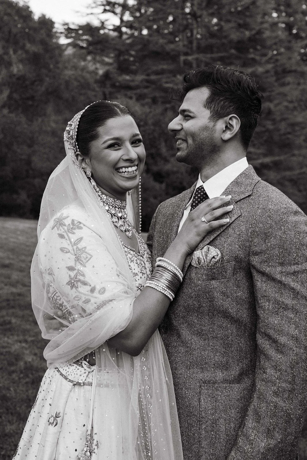 traditional Indian couple in wedding attire San Francisco Berkeley Brazilian Room by Andrea Vodickova