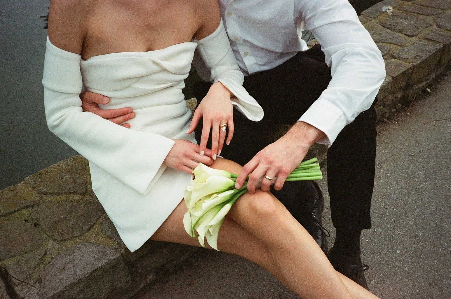 Calla Lilies bouquet San Francisco California wedding and elopement photographer video by Andrea Vodickova