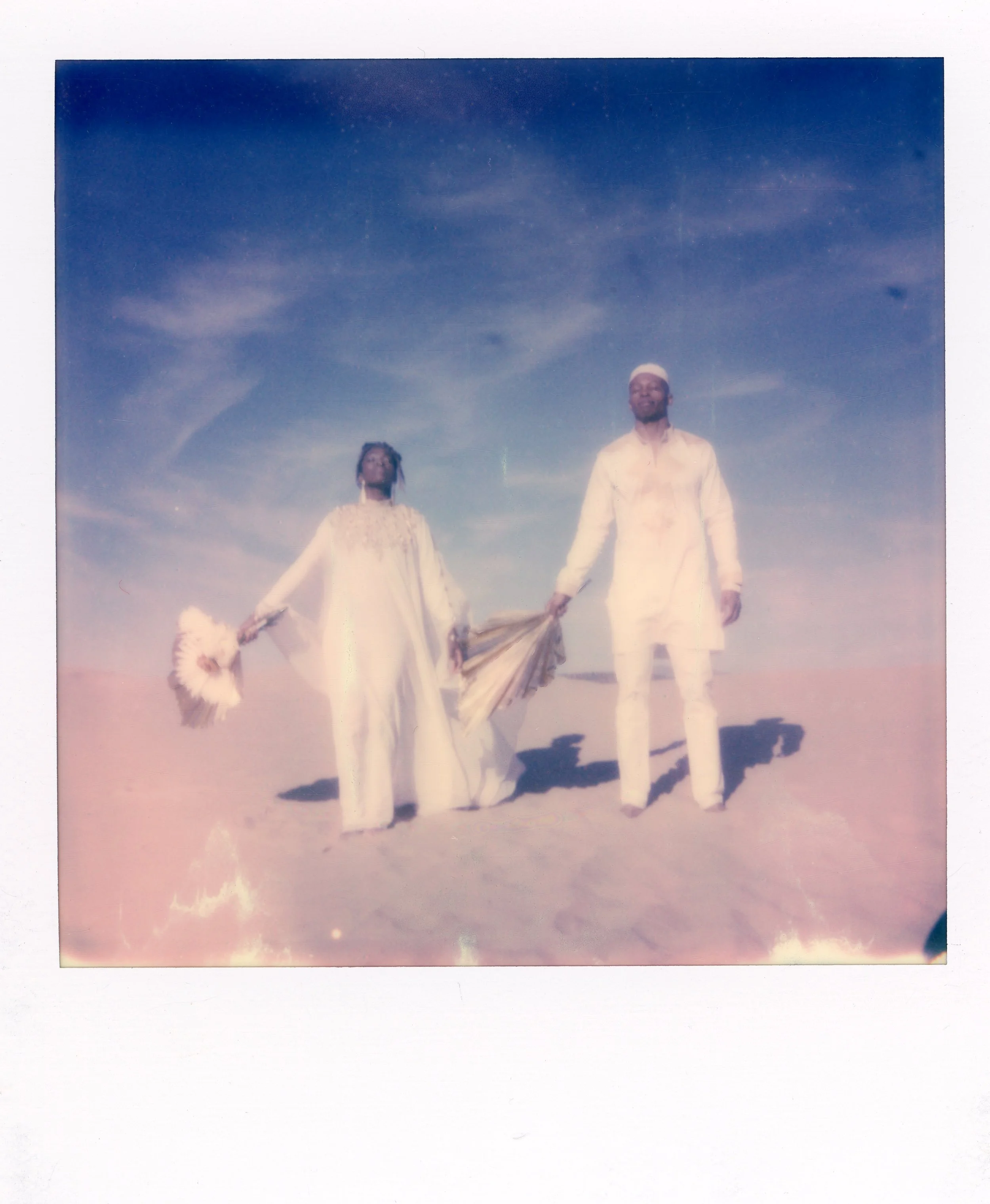 polaroid of an African wedding couple San Francisco Sonoma Napa Mendocino Big Sur wedding and elopement photographer Super 8 by Andrea Vodickova