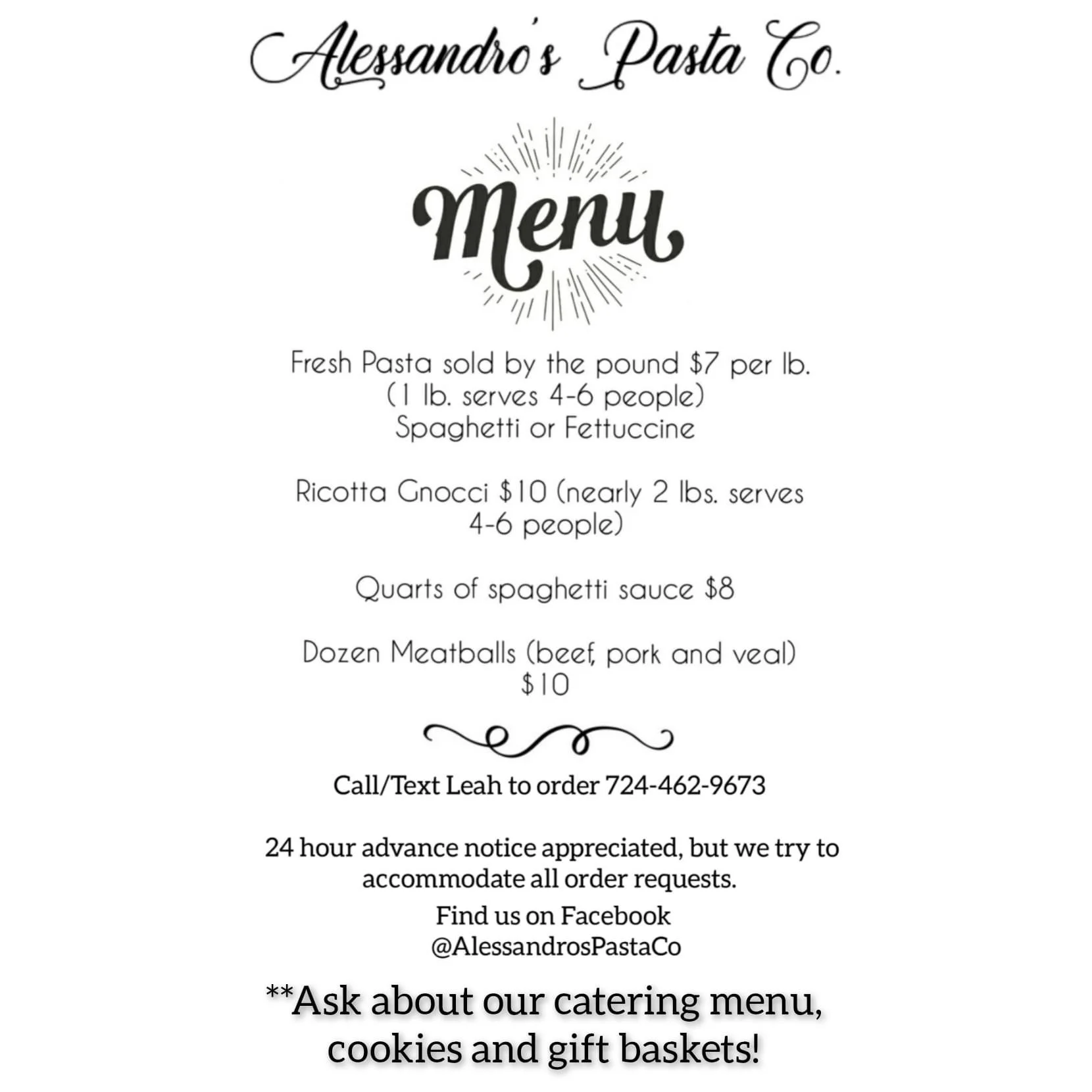 Photos — Alessandro's Pasta Company