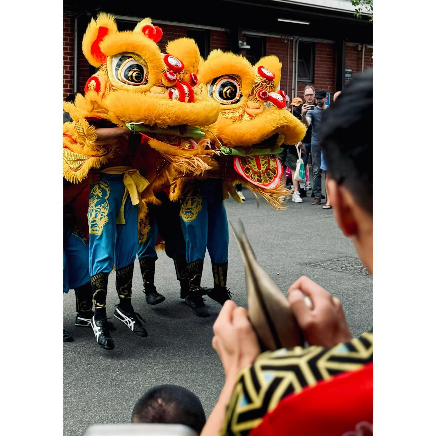 The lions are in town at @vicmarket wishing everyone a happy #chinesenewyear I just love the aerobatics and the beat of the drum. 
.
.
.
.
.
#cny #melbourne #lovemelbourne #exploremelbourne #cnyinmelbourne #lion #drums #discovermelbourne #travel #exp