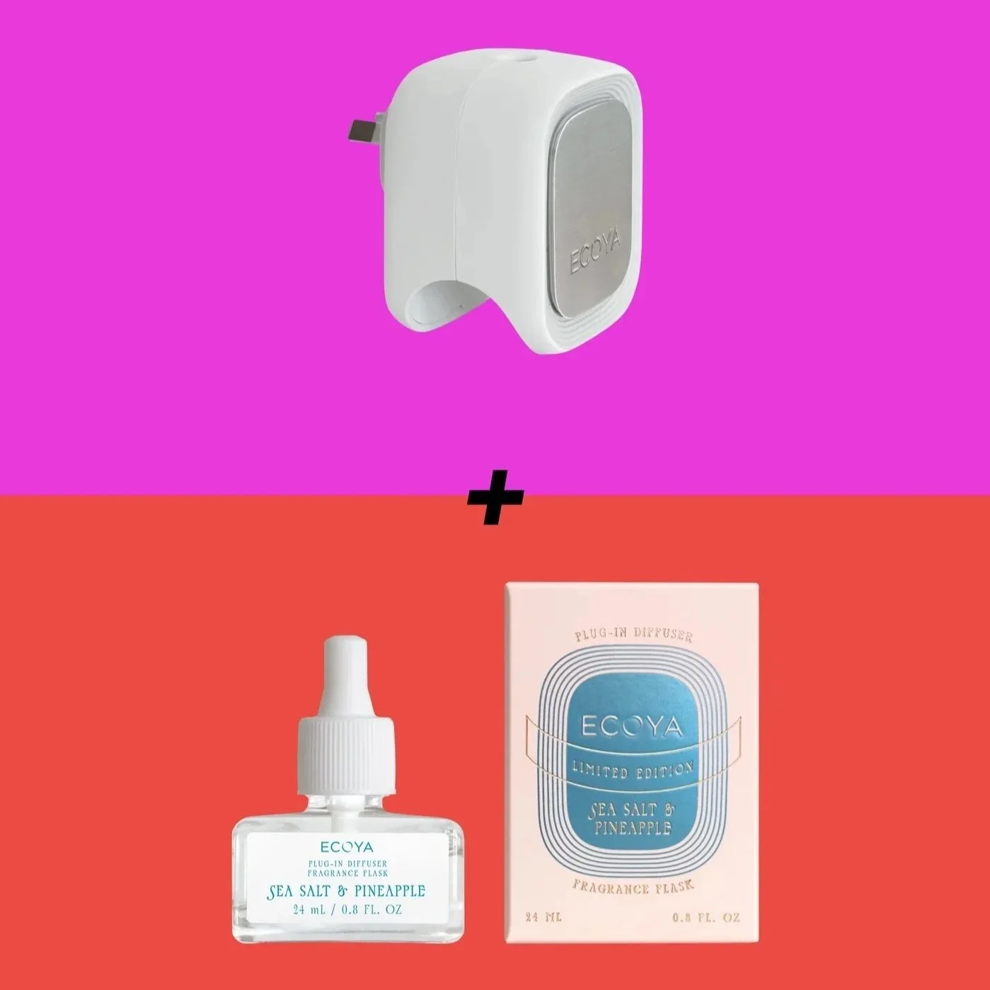 Plug-in + Flask Bundle: Sea Salt & Pineapple