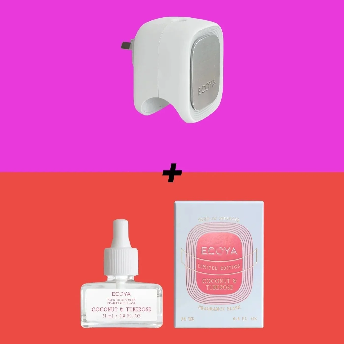 Plug-in + Flask Bundle: Coconut & Tuberose