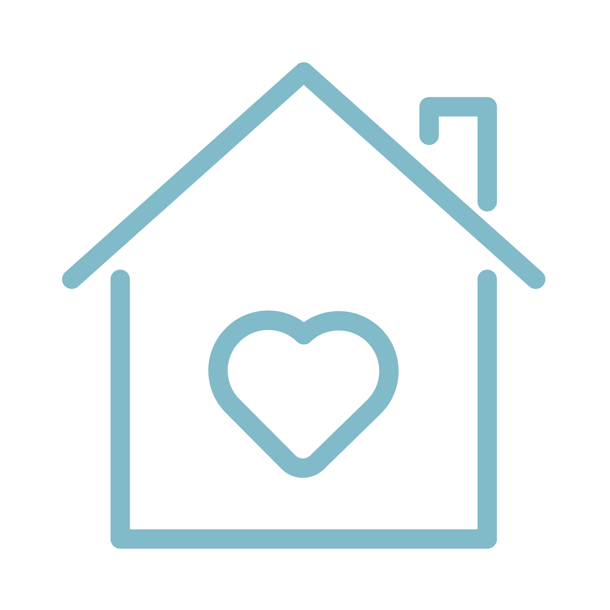House icon with heart inside