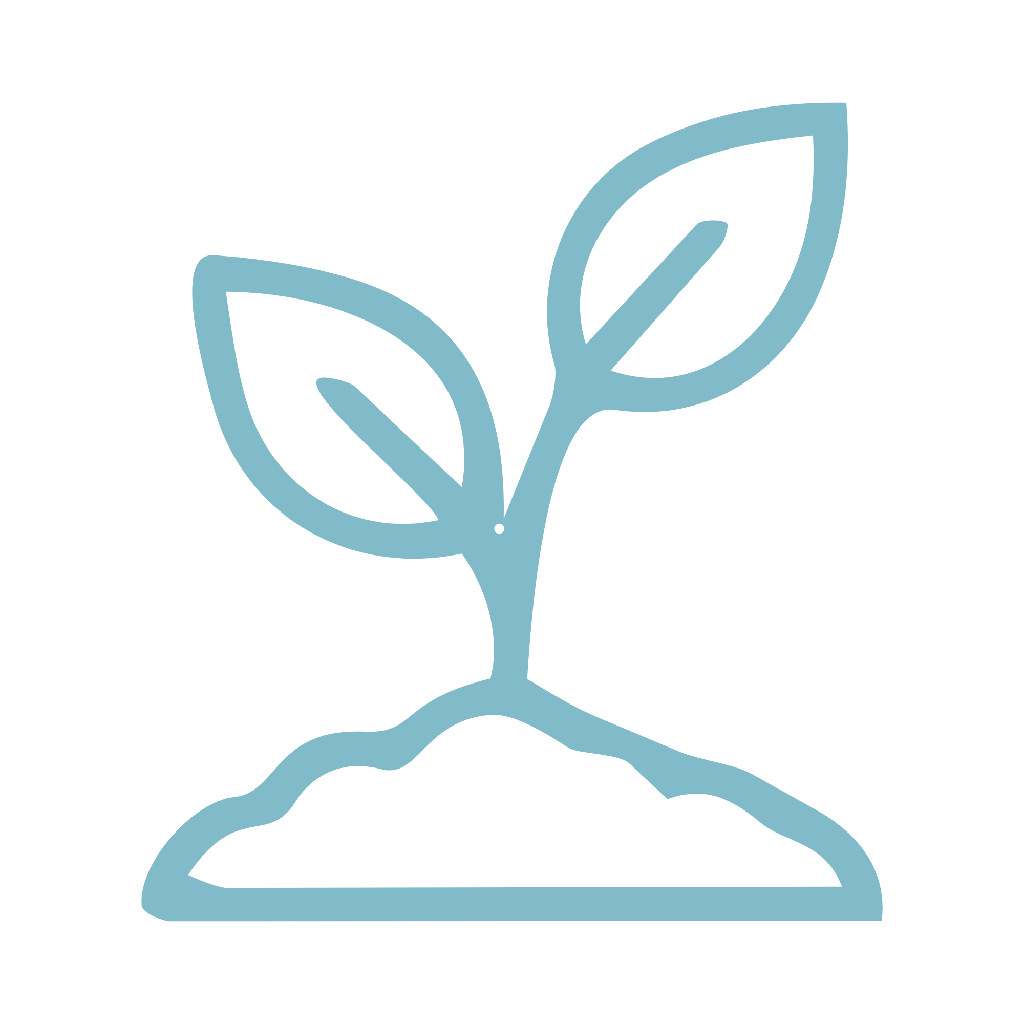 Stem growing from soil icon