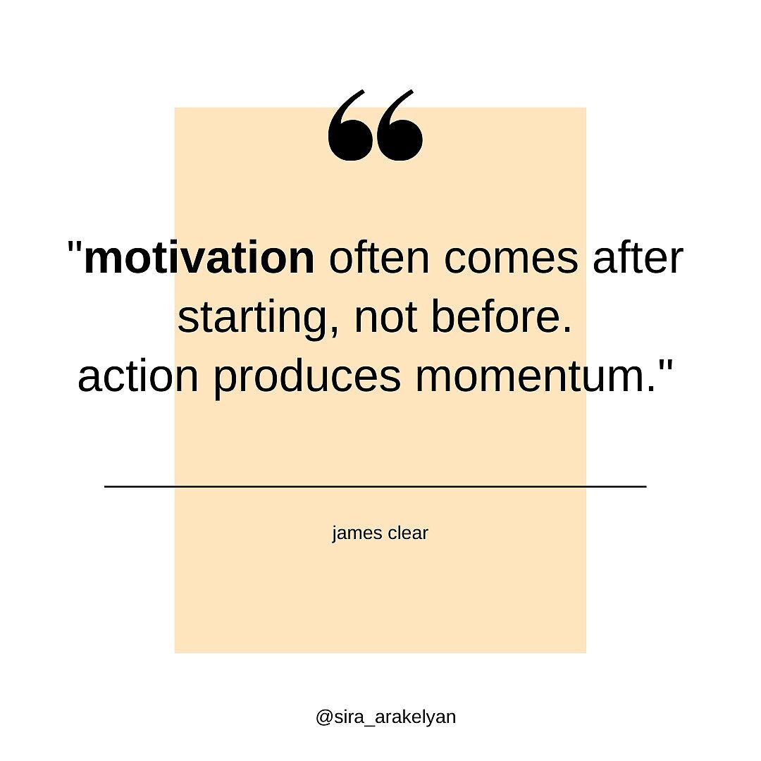 leave a &ldquo;yass&rdquo; in the comments if you resonate with this 😉
.
well, we wait for that motivation to 
- start that project
- go for gym
- learn something new
&hellip;.

you name it, and most of the time it&rsquo;s not there before we start,