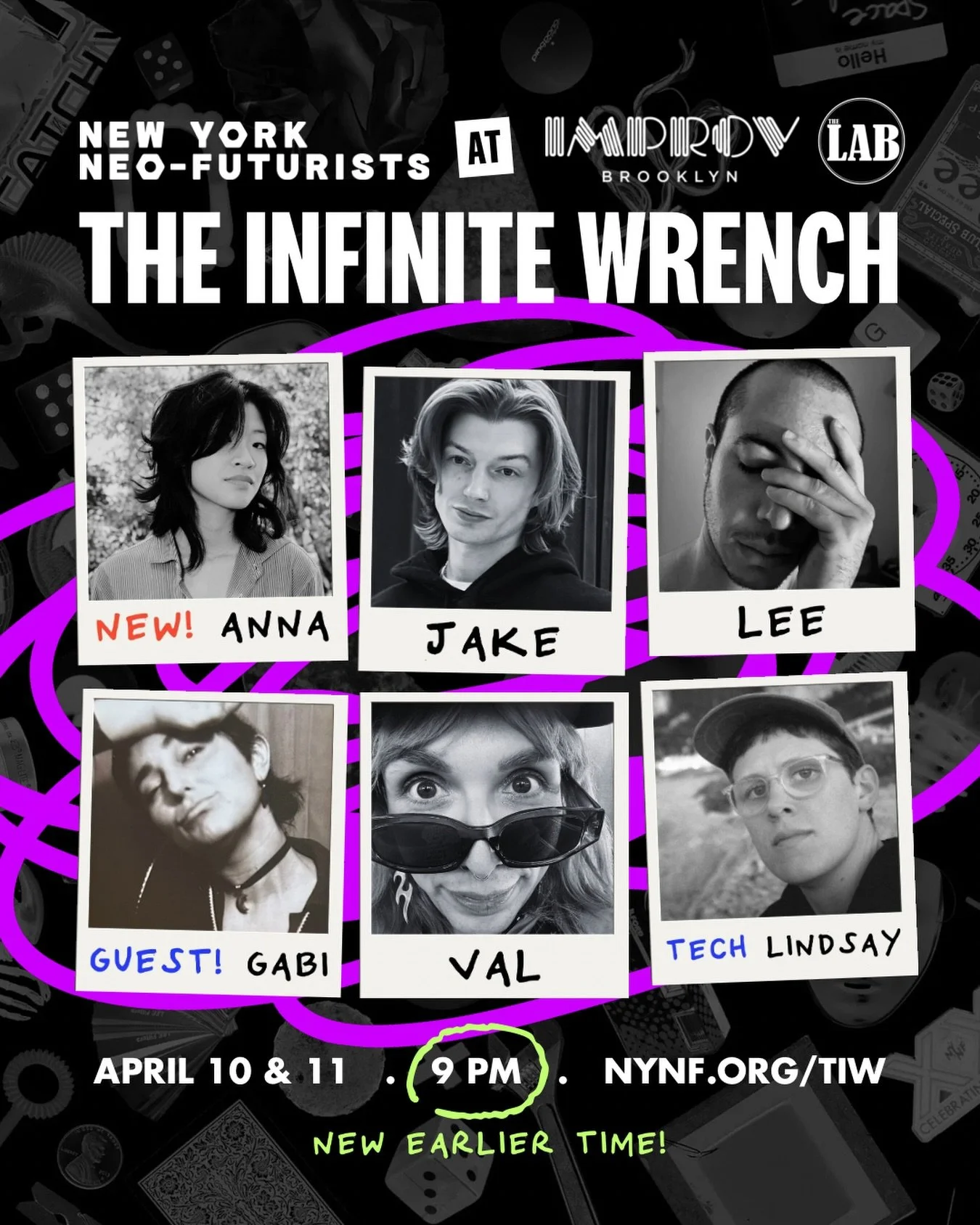 JAKE&rsquo;S LAST RIDE! 🍾 Plus, your last chance to catch special guest @sfneofuturists alum GABI! Join @jobanasi, @hobby_gobby_, @val___ramz, @_discojuice, New Neo @z.anna.02, and Tech @brokebackbecky this Friday and Saturday at @brooklynimprov for