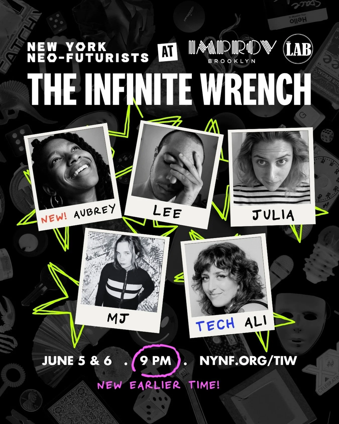 Aubrey makes gumbo. Julia absolutely does not make a mulch volcano. Lee boards an adult boat. MJ has some questions about your attraction to the Pringles man. Must be THE INFINITE WRENCH, back this Friday and Saturday at @brooklynimprov! Featuring Ne