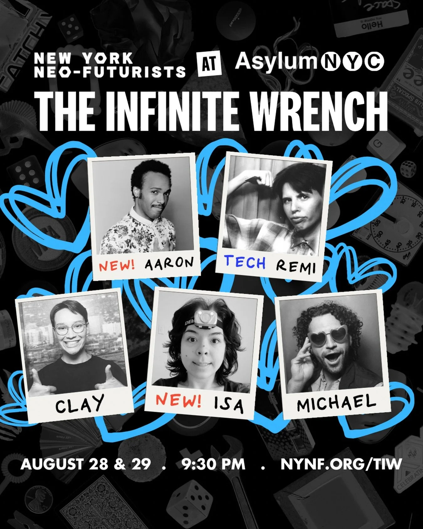 A little Nic Cage. A little Rajiv Joseph. A little trombone. A Little Aaron. See you at THE INFINITE WRENCH, this Friday and Saturday at @theasylumnyc! Featuring Newest Neos @hersheylickings and @isanicdao, plus @michaeljohnimprota, @tuff_____guy, an