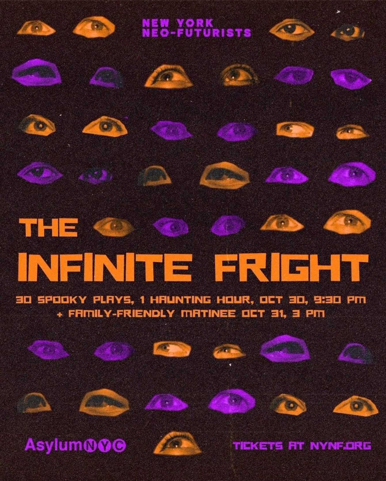 𝔗𝔥𝔢 𝔱𝔦𝔪𝔢 𝔥𝔞𝔰 𝔠𝔬𝔪𝔢. For one ghoulish weekend, we&rsquo;re resurrecting our spookiest short plays to bring you THE INFINITE FRIGHT&mdash;a special Halloween version of our hit show THE INFINITE WRENCH!

Join us Friday for late-night FRIGH