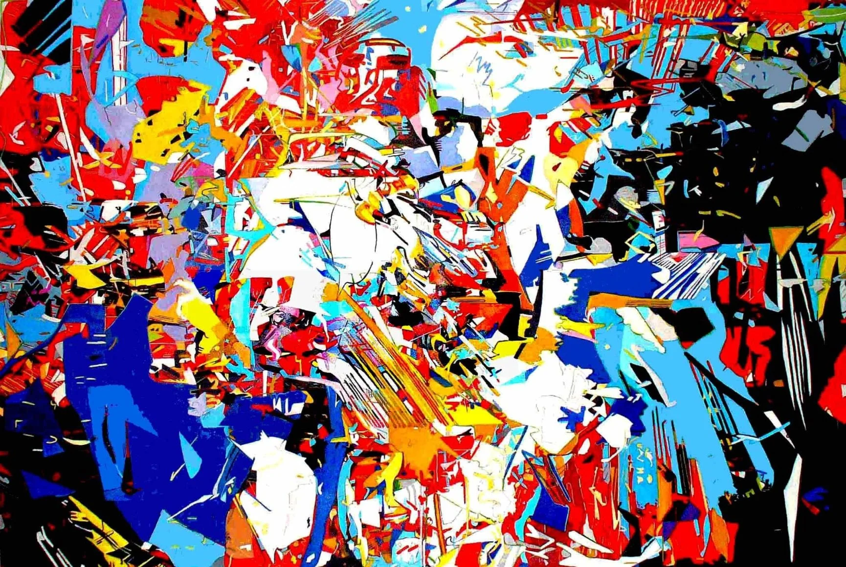 "Welcome to the Matrix, Batman". 2011. Oil on canvas. 102w x 72h in.