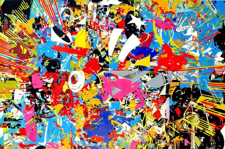 "The Captain clashes with Motherwell". 2013. Oil on canvas. 48w x 36h in.