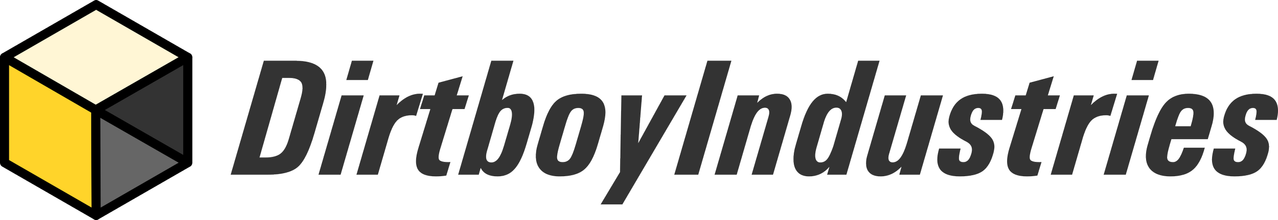 Logo of Digitoylusters, featuring a 3D cube with yellow, white, and gray faces, and the company name in bold gray and black lettering.