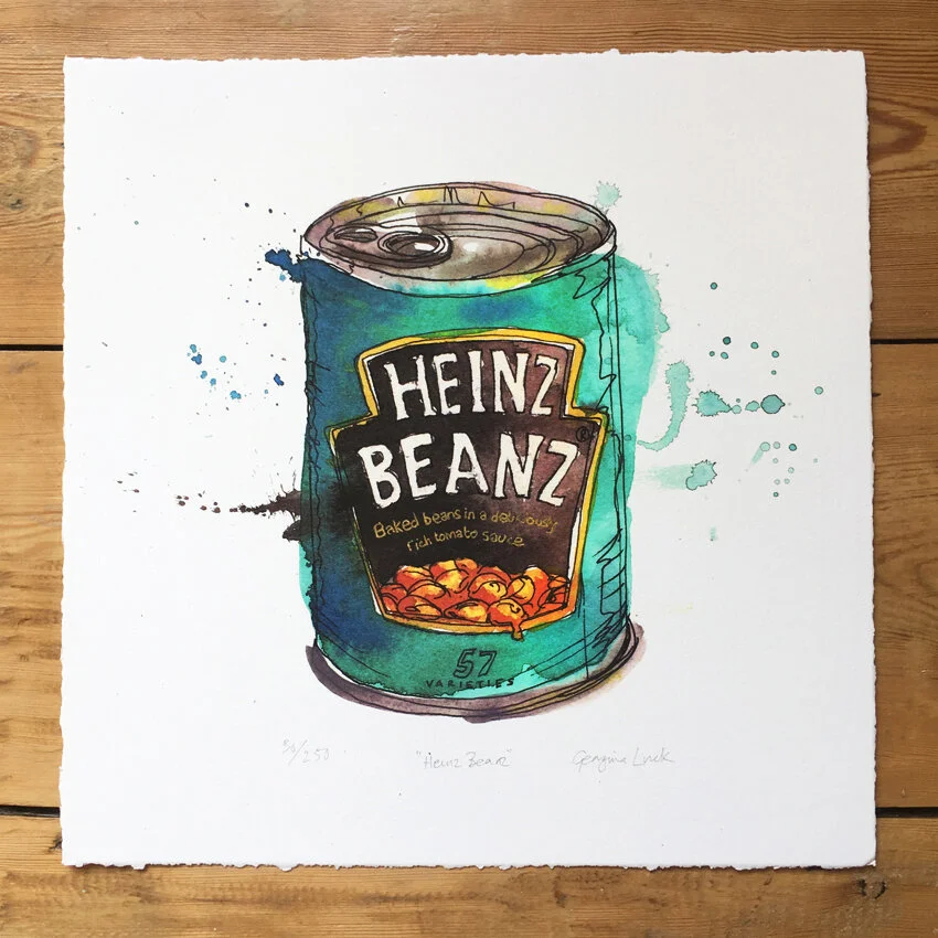 heinz beans tin colourful art print