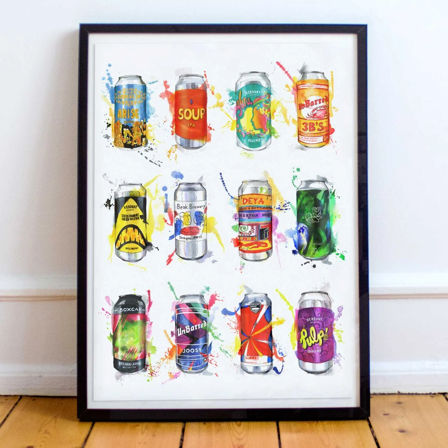 craft beer ipa can designs poster