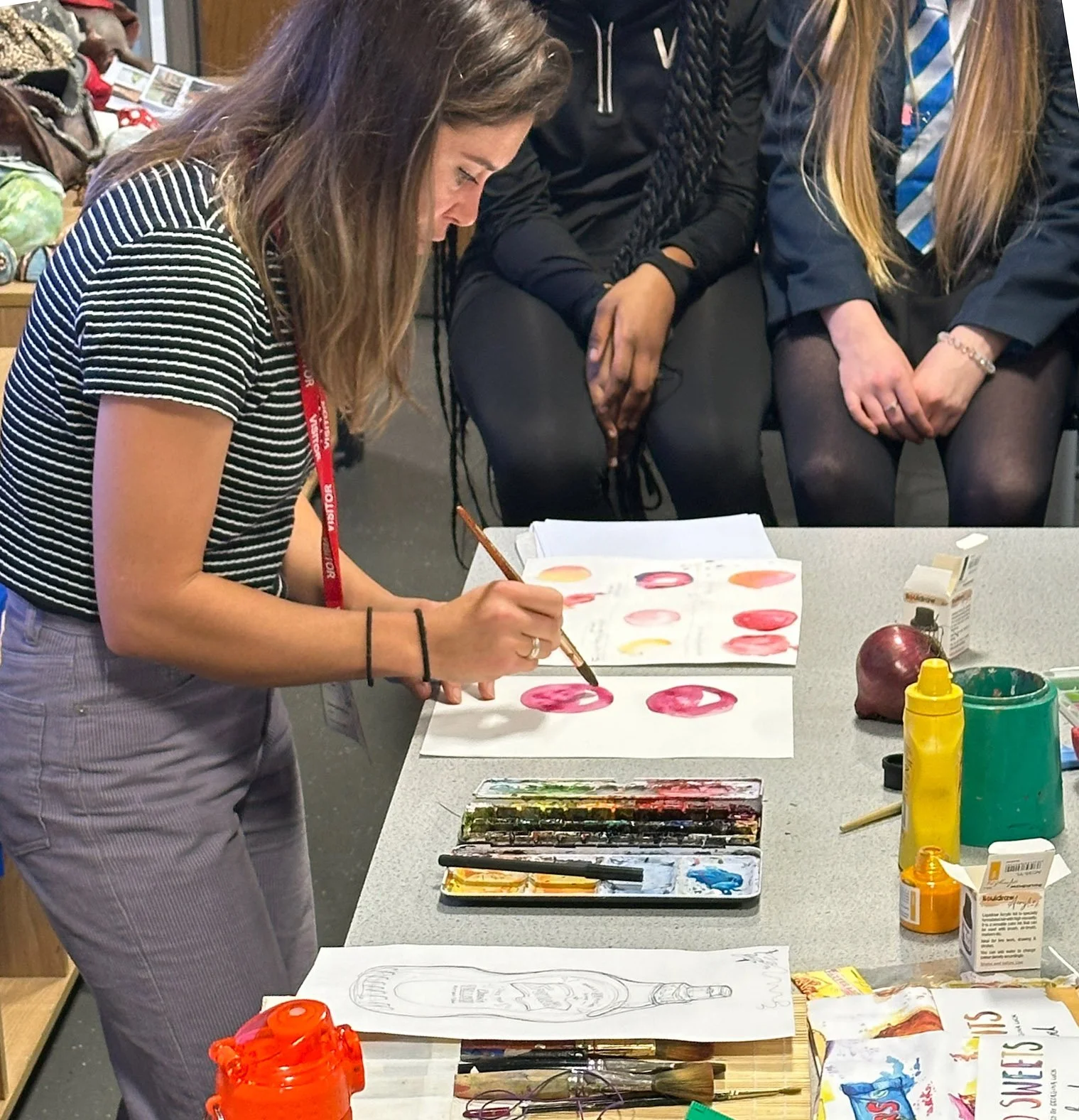 Demonstration in watercolour