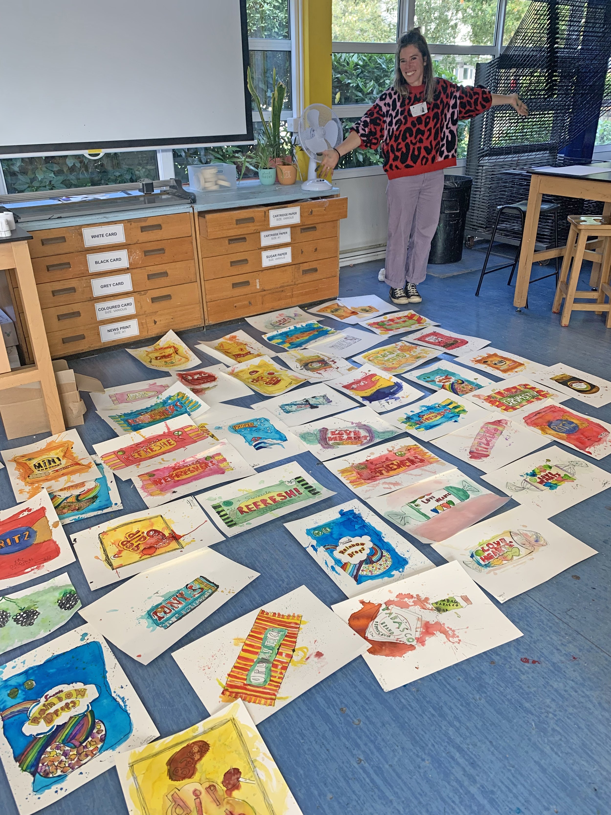 Illustration workshop with sweets