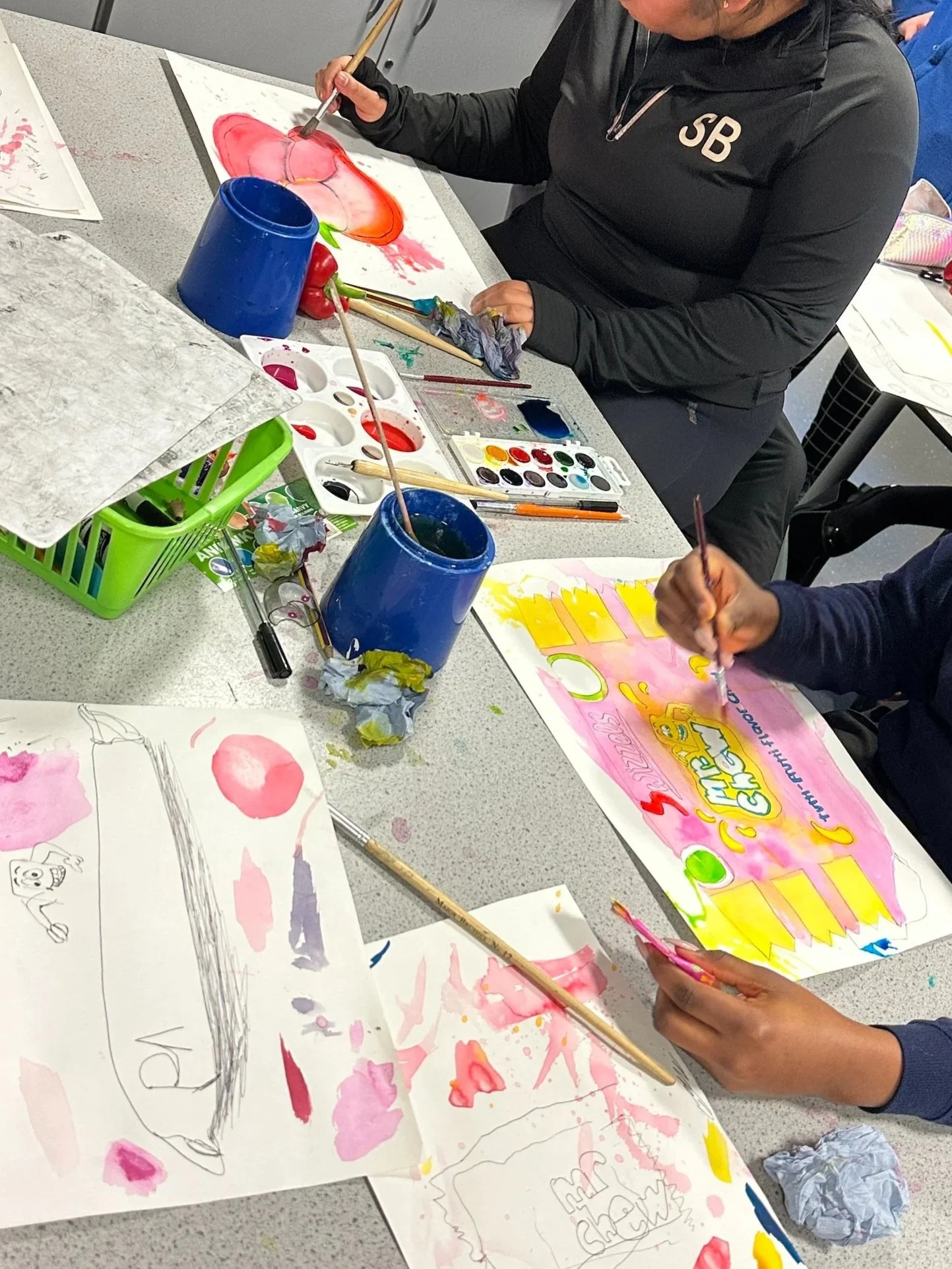 Watercolour workshops for schools