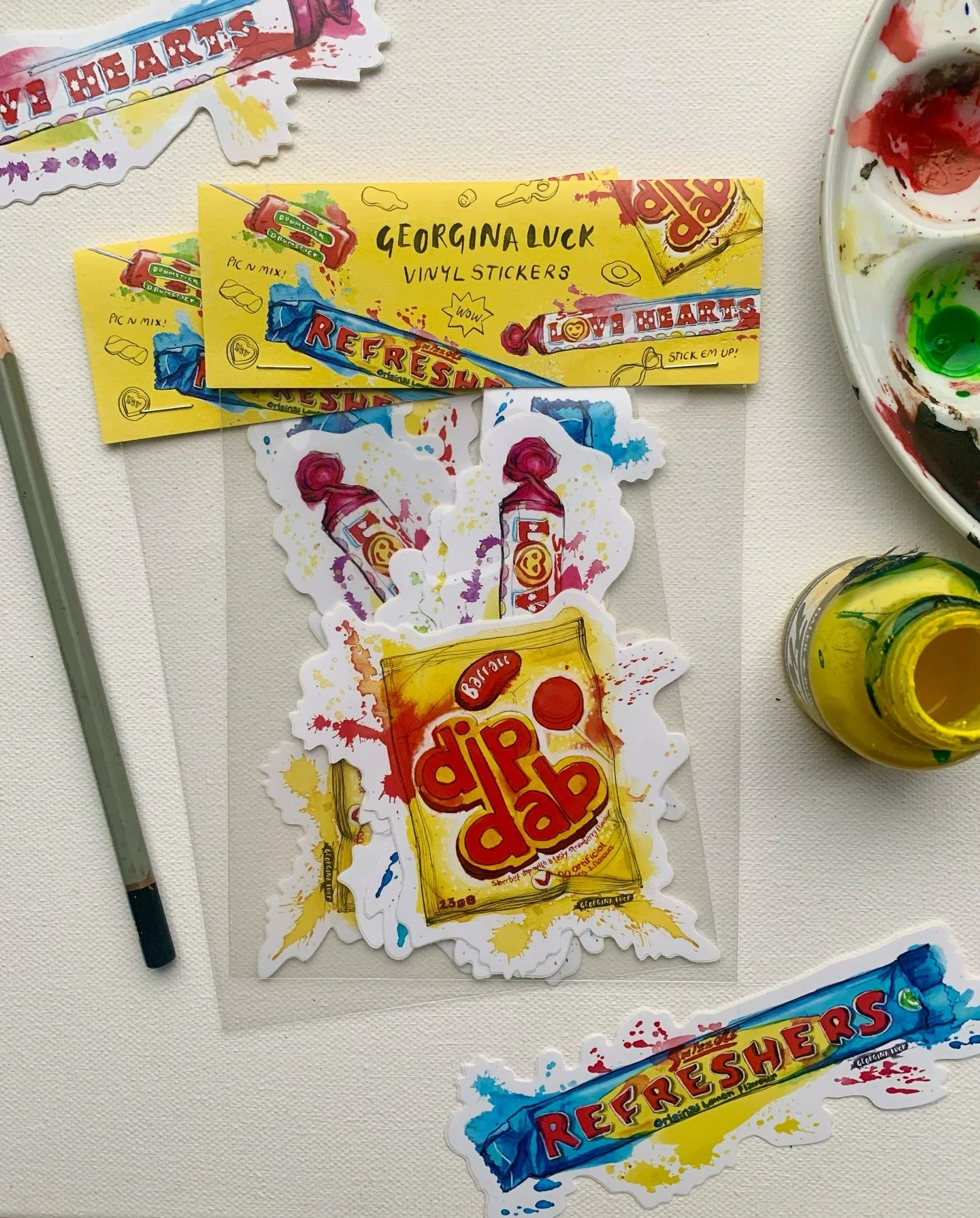 Just for fun it&rsquo;s National Sticker Day 🍭Grab yourself some ✨FREE ✨stickers alongside #stickerday with every purchase from my shop until the end of the month! 🛍️ 

Link in bio👆🏼💖

#nationalstickerday #vinylstickers #smallbusiness #sweetstic