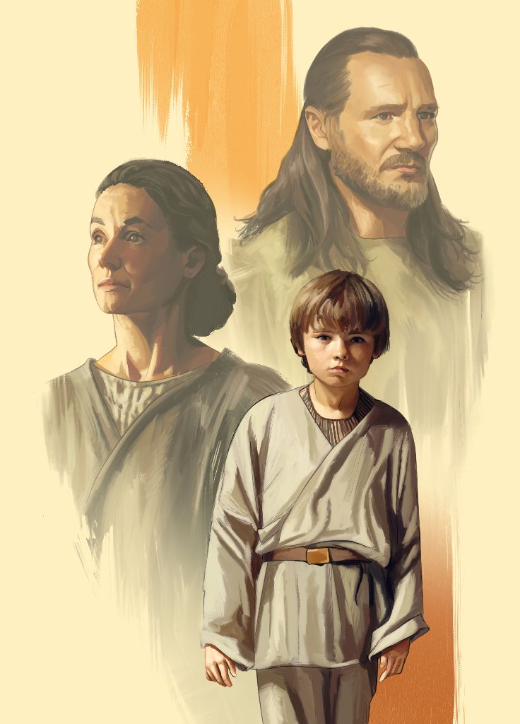 Uzuri Art on X: For this week's #StarWars What If…? I'm imagining an older  Qui-Gon Jinn with his apprentice, Anakin Skywalker. How would things have  been if Qui-Gon had trained him? #digitalart #