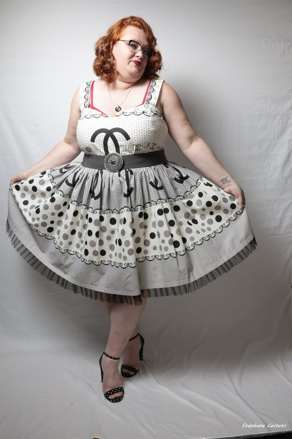 Robe Pin up Chanel 100 Creation Pulp Ose dans nos ateliers S adapte toute morphologie Pulp Ose
