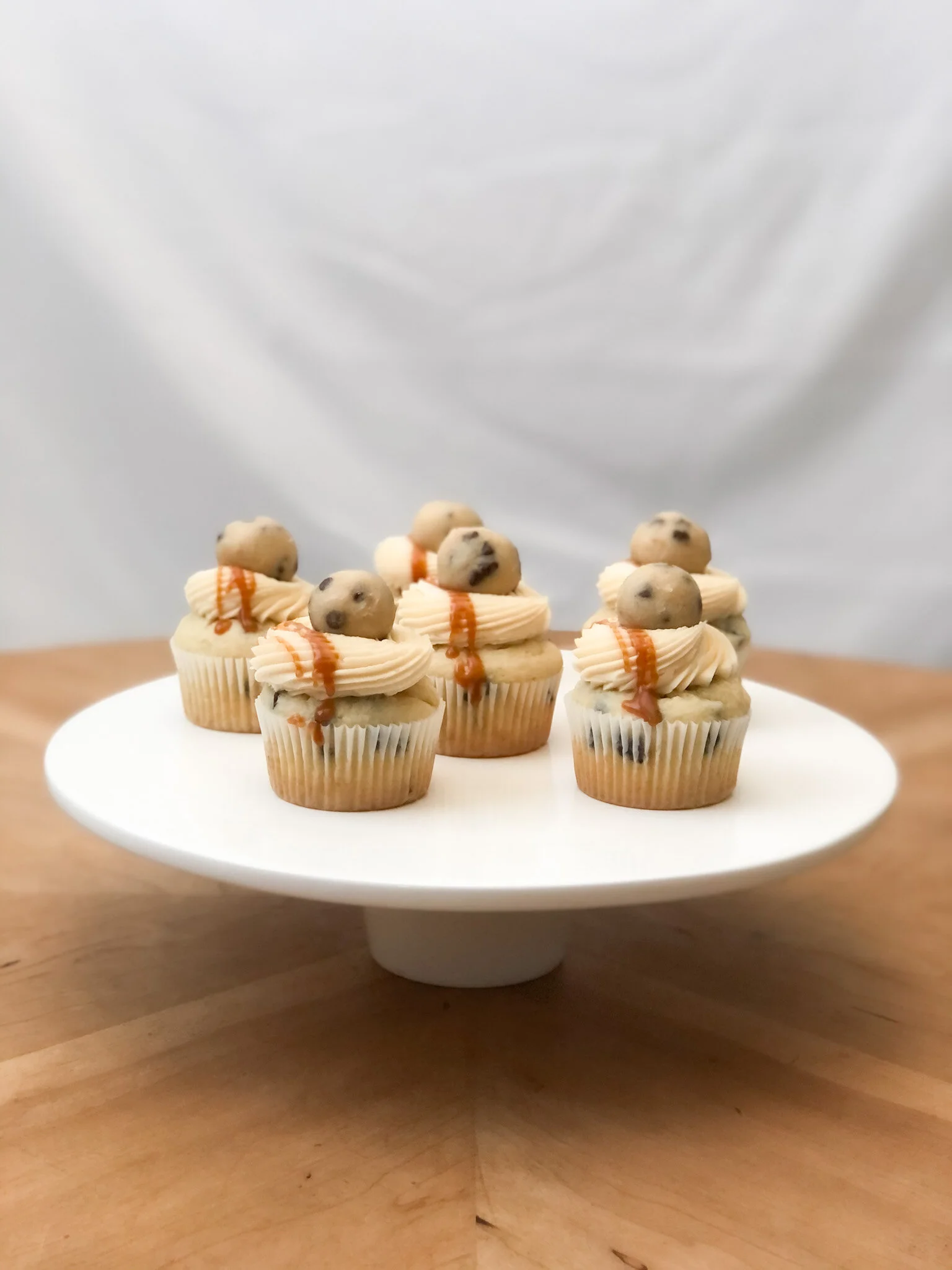 Caramel Cookie Dough Cupcakes