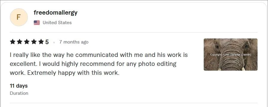 Real client reviews from photographers, travelers, and safari guests who have trusted my wildlife, safari, and nature photo editing services.