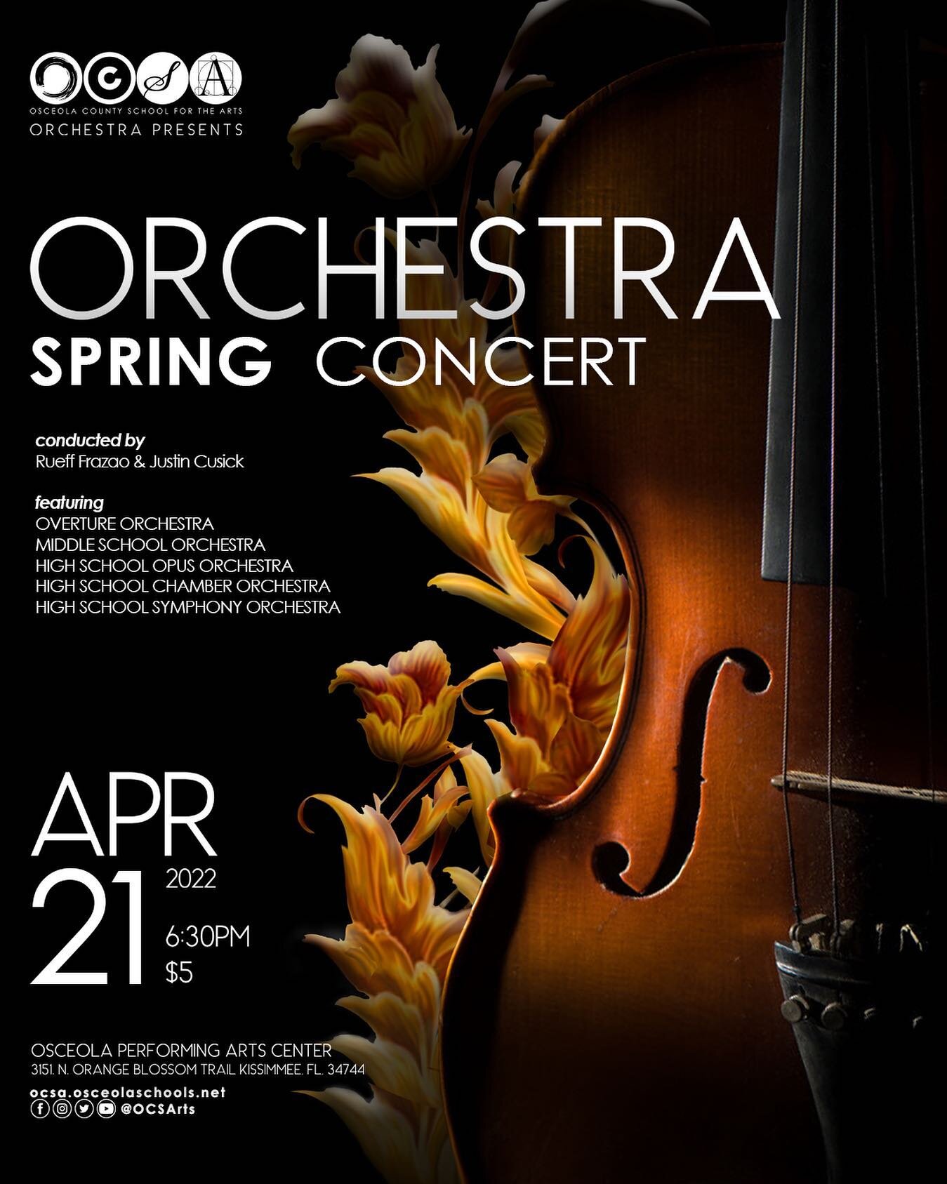 Concert tomorrow with @ocsaorchestra 🎻