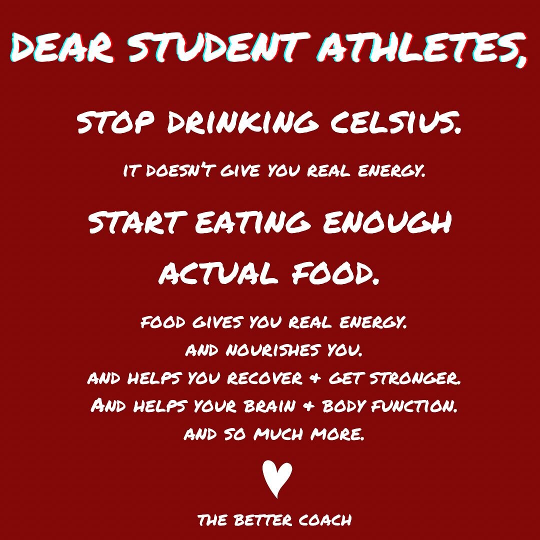 #thirstythursday #eatrealfood #foodisfuel 
❤️
And the other preworkout, energy drinks, too. 

They are full of chemicals that aren&rsquo;t actually giving you energy.

Food does. Eat food.
💜
#femaleathlete #strengthandconditioning #LTAD #longtermath