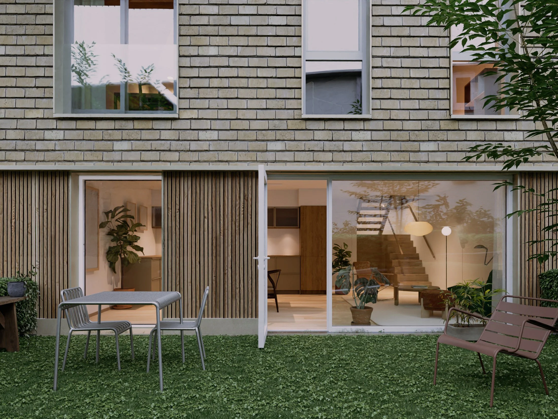 Pioner. Som de første i Norge, er det prosjektert skjermtegl med luftespalter som gjør at man unngår skjemmende aluminiumshetter på fasaden. Teglene i naturstein skal legges med et sømløst forband som går opp med vinduer og dørinnganger. Vinduene er 