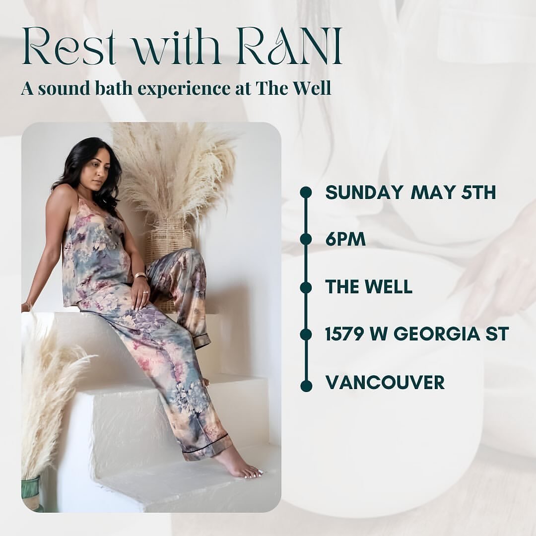 @ranilounge Head to the link in our bio for tickets to our evening of self-care, rest, and relaxation 

@re_bybarb will lead us through a restorative sound healing practice. Unwind to the calming sounds of singing bowls as you slow down and surrender