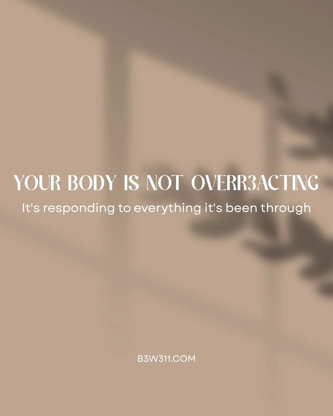 Not too sensitive. Not too reactive. Just human. 

Your nervous system has always been trying to protect you.

Swipe if you needed to hear this today ✨