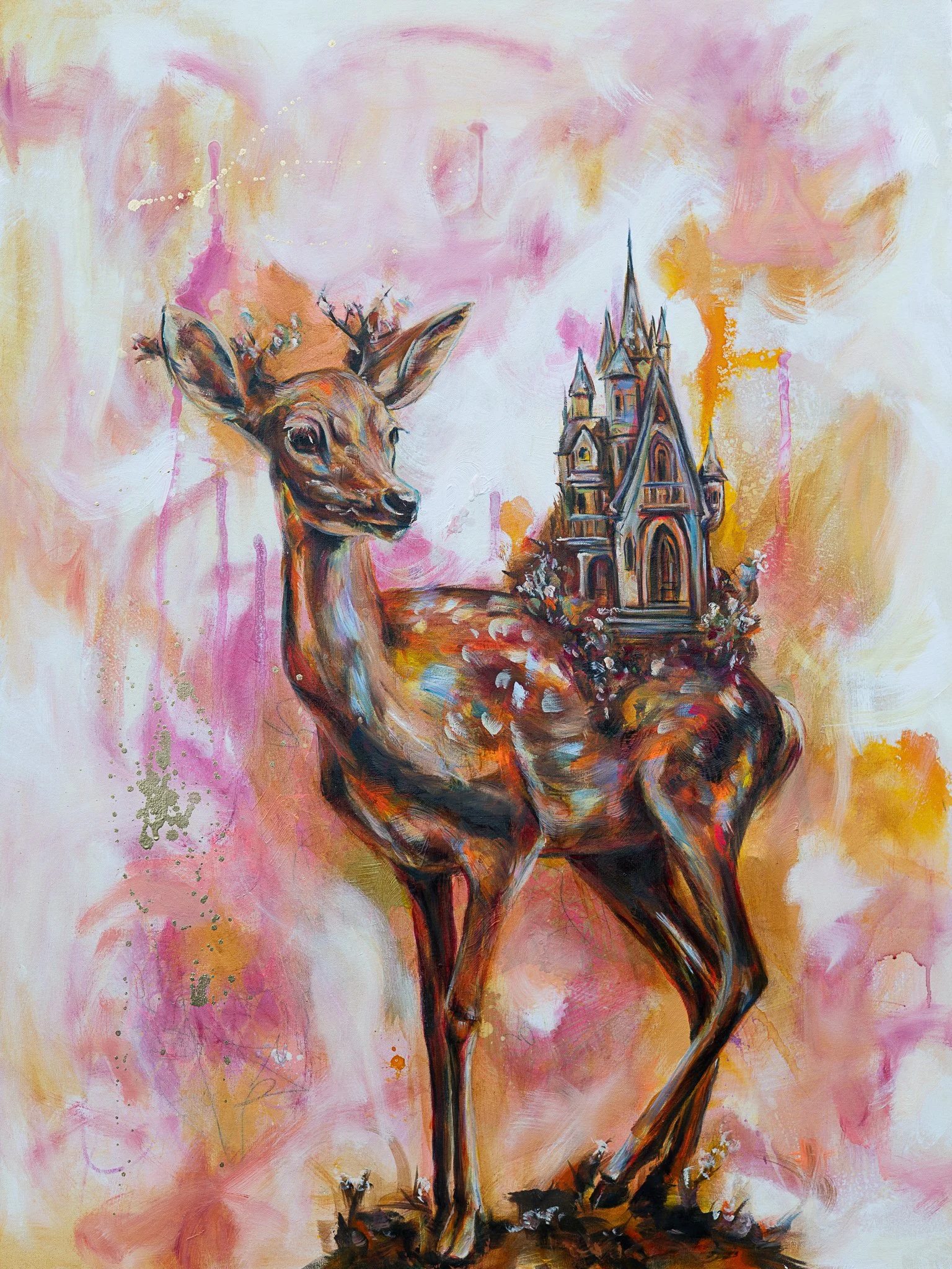 deer with house on it's back