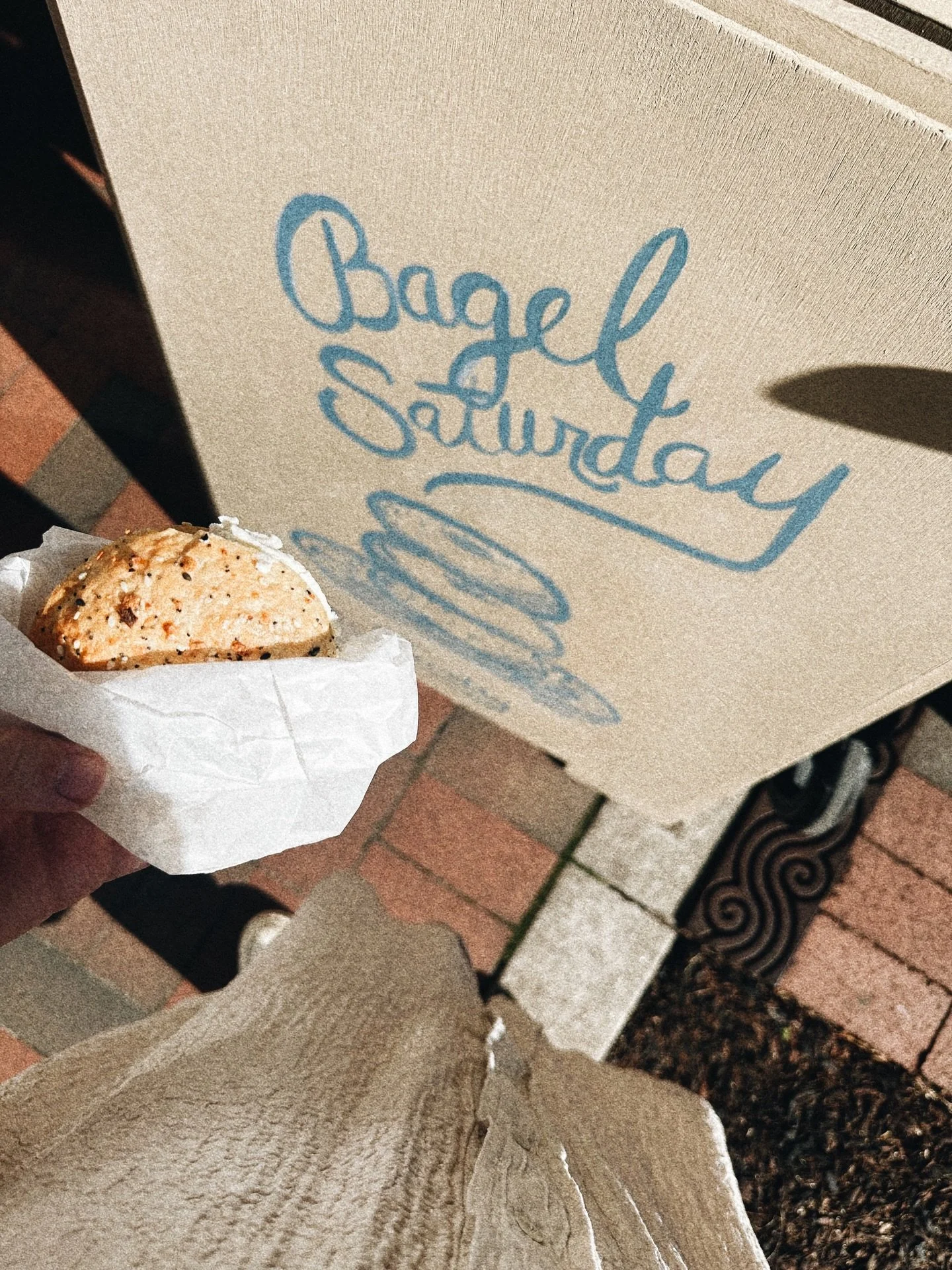 tomorrow! bagels! raspberry thumbprint cookie seasonal! a perfect day for tuesday.