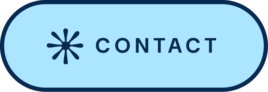icon shaped like pill with text "contact" light blue with dark blue border