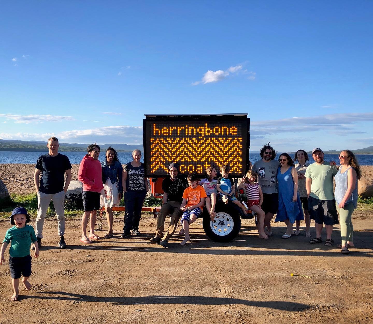 We had our first public launch of a Cloud Factory event yesterday at Pasadena Beach with our COVID &lsquo;tight 20&rsquo;. So wonderful to see the Word on the Street project up and running and out in the community. @anie_textiles work pictured here. 