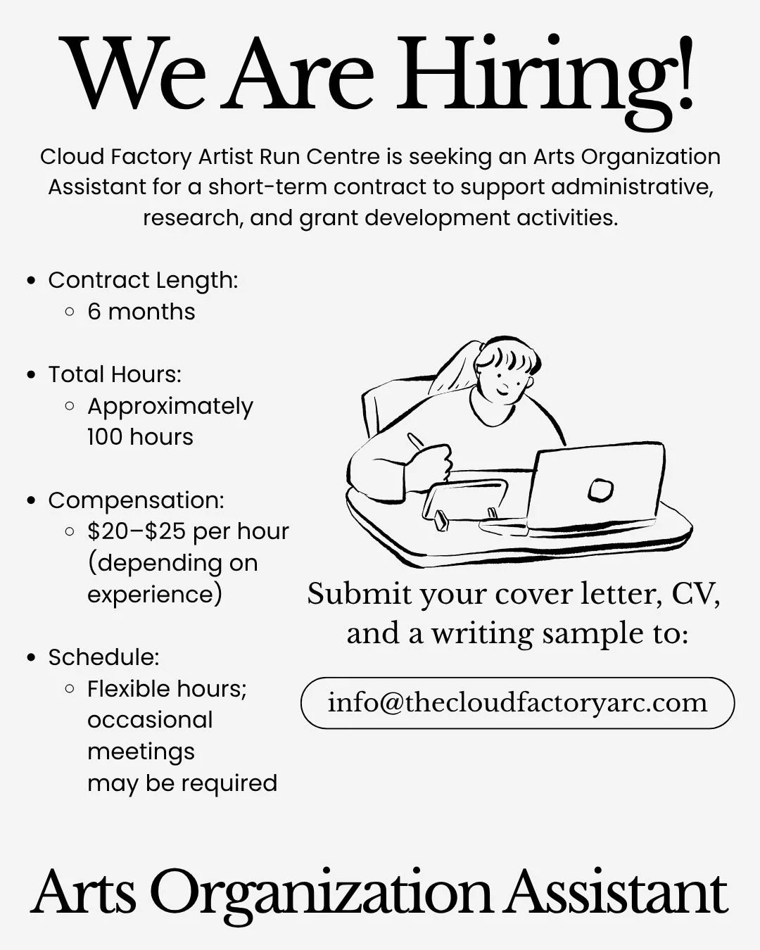 Open Call: Arts Organization Assistant (Contract)