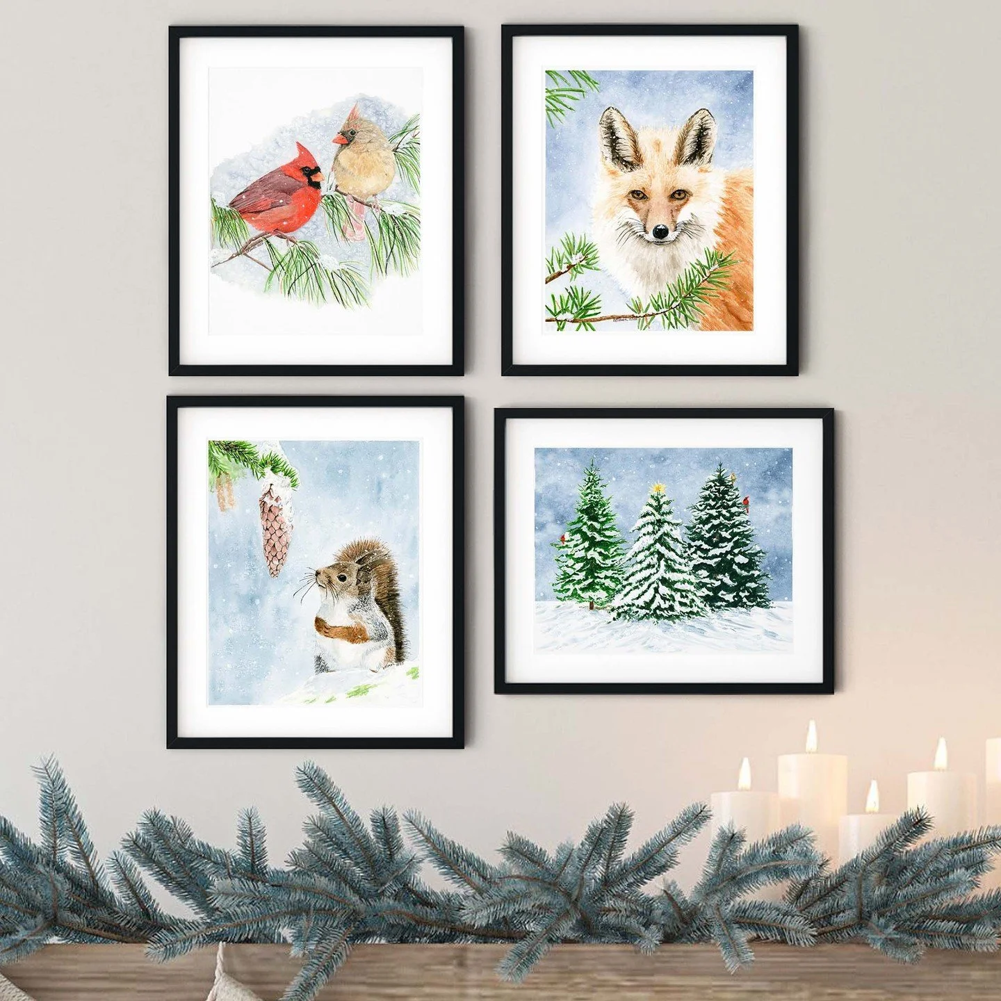 TOMORROW, 10/31, AT 9:00AM EDT THE HOLIDAY SHOP GOES LIVE FOR EVERYONE!!! I can't wait to "see" you in the shop!
#natureart #natureinspiredart #wildlifeart #natureillustrationart #cardinalart #evergreenart #winterart #holidayart #christmas