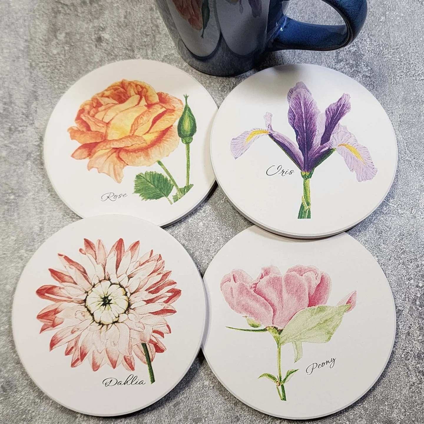 Do you need to get a gift for a flower lover in your life? Check out these thirsty stone coasters with my watercolor art flowers on them. They're functional and beautiful. Win-win! 

#floralart #functionalart #floralcoasters #coasterart #natureinspir