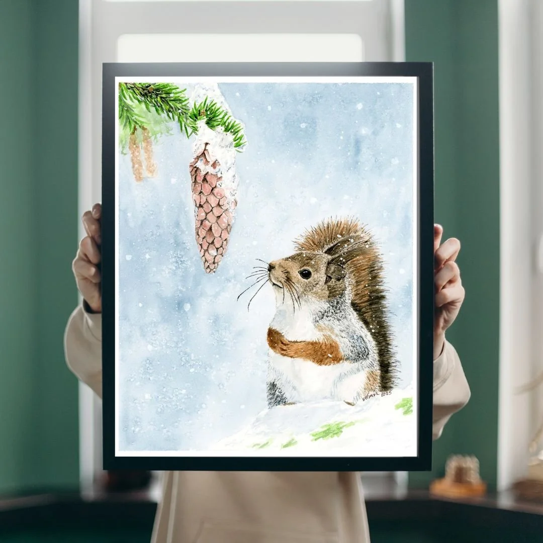 Today is Squirrel Appreciation Day! Let's hear it for those little fellas who drive our dogs nuts but impress us with their acrobatic skills. 

#squirrel #squirrellove #animalart #squirrelart #natureart