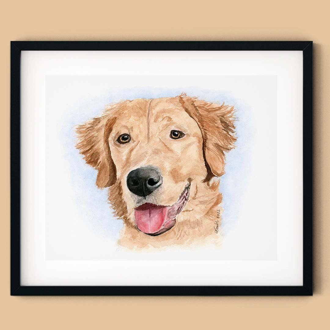 It's National Golden Retriever Day! This painting was a commission for a friend, but it looks just like my sweet Angel, my first studio pup. Anyone who has ever met a Golden has experienced the gracious love, goofy personality, and of course the endl