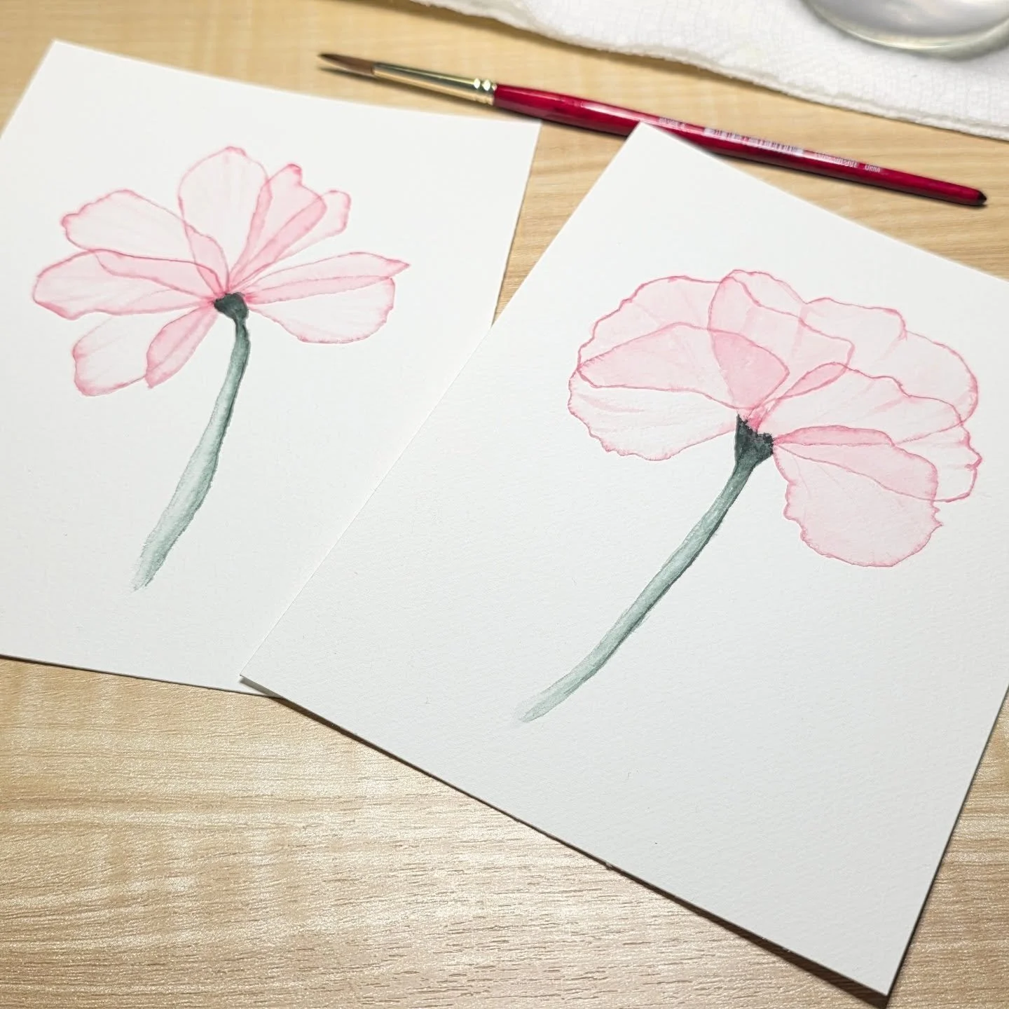 Join me next weekend for an in-person Watercolor Workshop as we paint two beautiful 5x7 transparent flower paintings. I'll create the sketches &amp; provide all the supplies. There will be 2 session options: Fri 2/20 @ 6:45-9 OR Sat 2/21 10-12:15 (sa