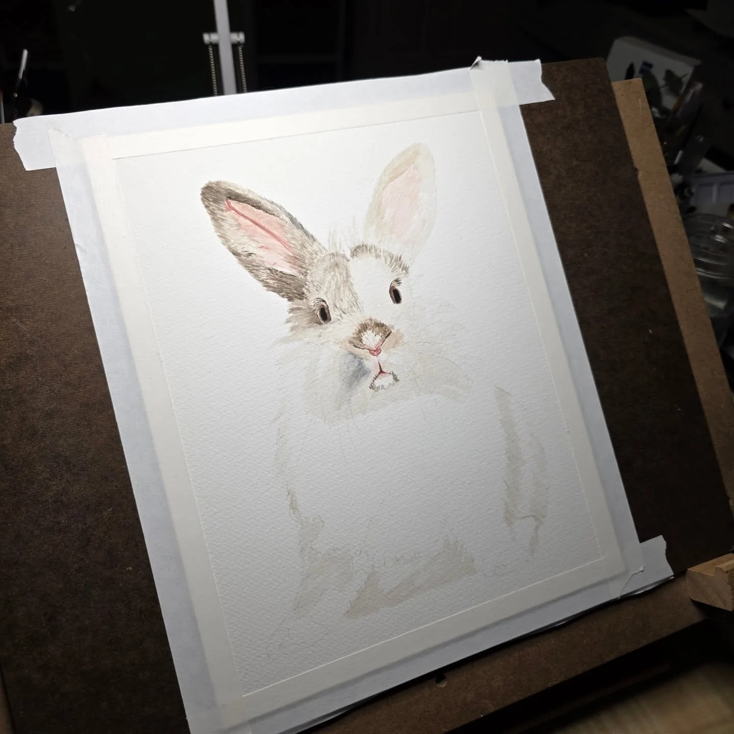 Happy Easter, friends, from this in-progress bunny! It keeps being set aside as I work on something else, but even unfinished it's a cutie, isn't it? I hope you've had a wonderful Easter and made time to worship or find some hidden eggs or enjoy some